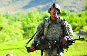 100612-A-1619C-191        U.S. Army Spc. Brandon Rodriguez, a combat infantryman from 1st Platoon, Delta Company, 1st Battalion, 4th Infantry Regiment, U.S. Army Europe, carries an M-4 carbine as he maneuvers through rough terrain during a patrol outside Forward Operating Base Baylough in Zabul province, Afghanistan, on June 12, 2010.  DoD photo by Spc. Eric Cabral, U.S. Army.  (Released)