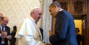 President Barack Obama bids farewell to Pope Francis following a private audience at the Vatican, March 27, 2014. (Official White House Photo by Pete Souza) This official White House photograph is being made available only for publication by news organizations and/or for personal use printing by the subject(s) of the photograph. The photograph may not be manipulated in any way and may not be used in commercial or political materials, advertisements, emails, products, promotions that in any way suggests approval or endorsement of the President, the First Family, or the White House.