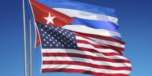 Flags of the United States of America nad Cuba