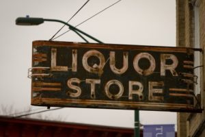 Old Neon Liquor Store Sign